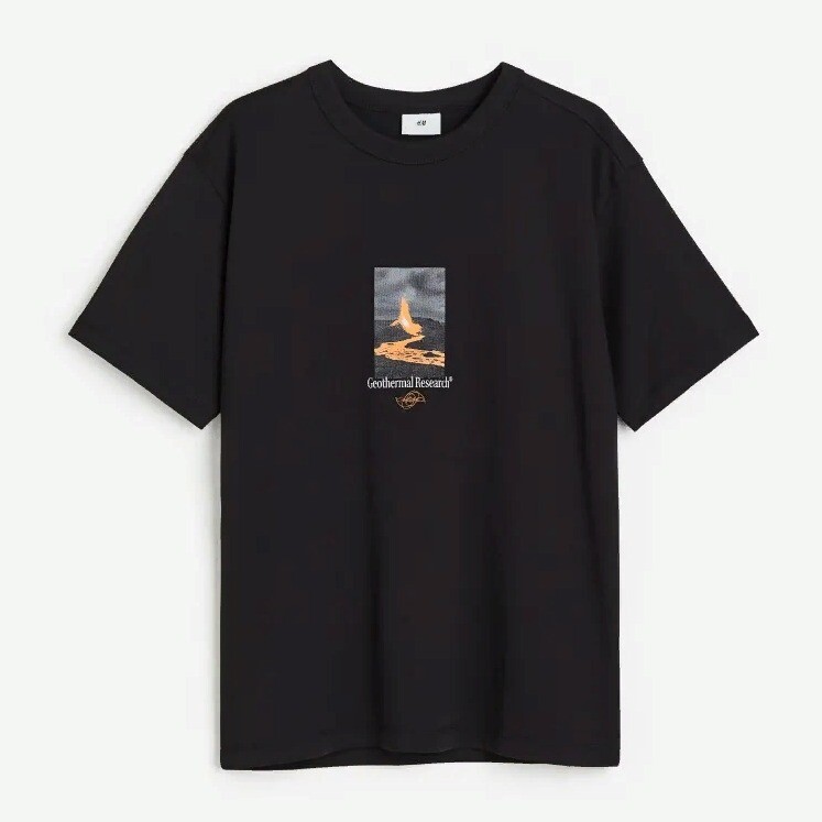 

Футболка H&M Geothermal Research COOLMAX Relaxed Fit , черный