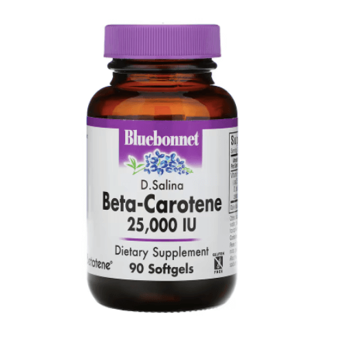 Натуральный бета-каротин 25000 МЕ 90 капсул Bluebonnet Nutrition mason natural бета каротин 25000 ме 7500 мкг 100 мягких таблеток