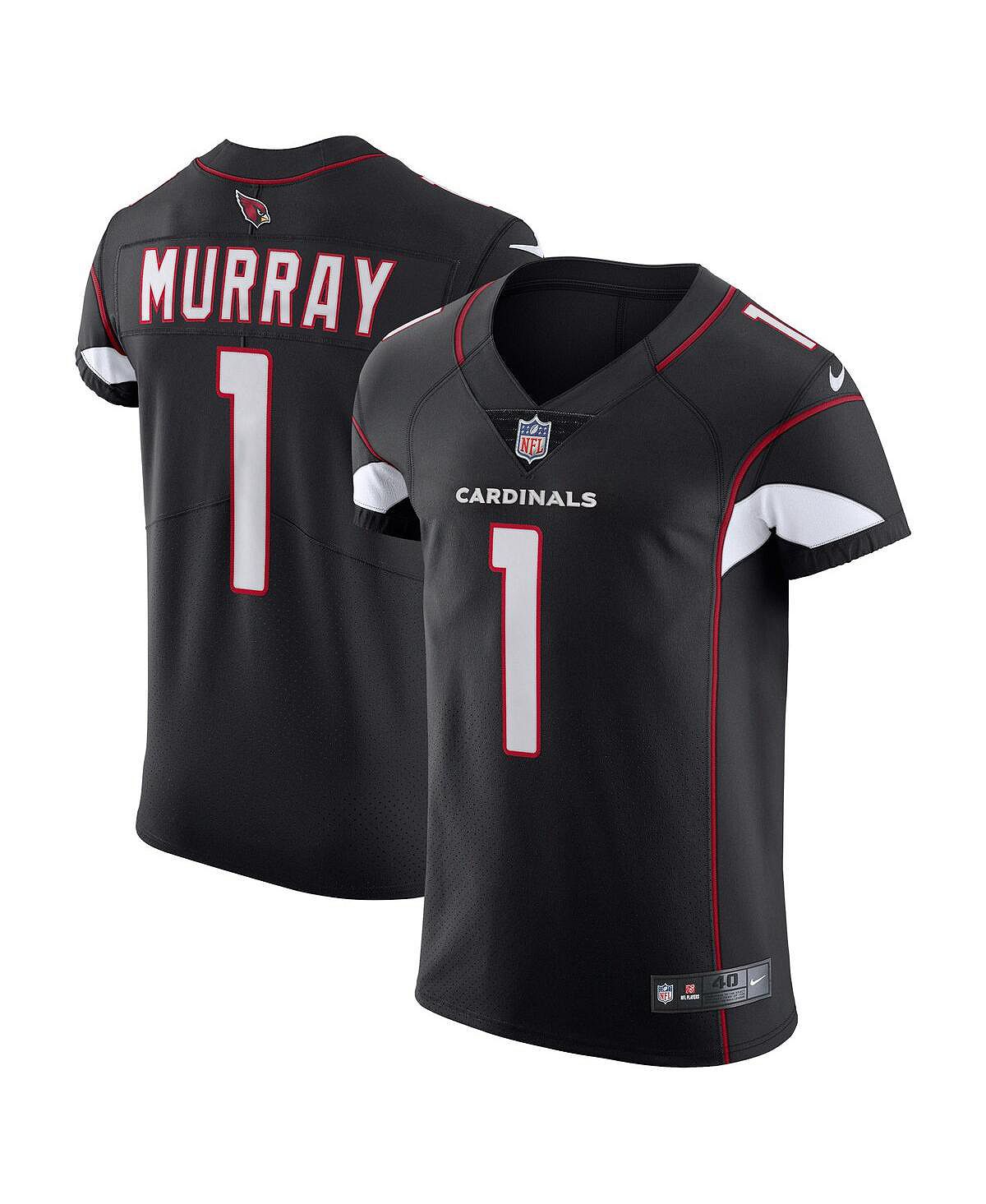 Мужская футболка kyler murray black arizona cardinals alternate vapor elite jersey Nike, черный
