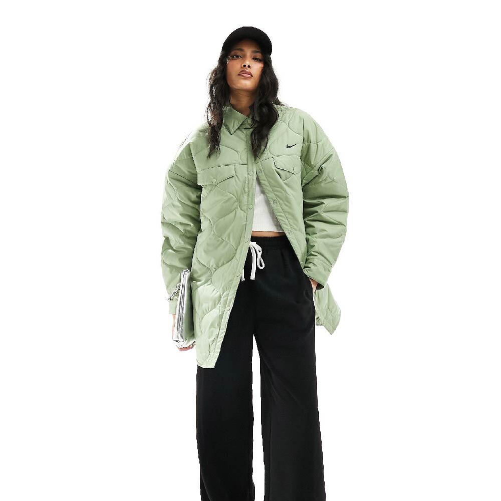 

Куртка Nike Quilted Essential Shacket, оливково-зеленый