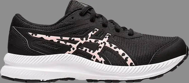 

Кроссовки contend 8 gs 'black frosted rose' Asics, черный