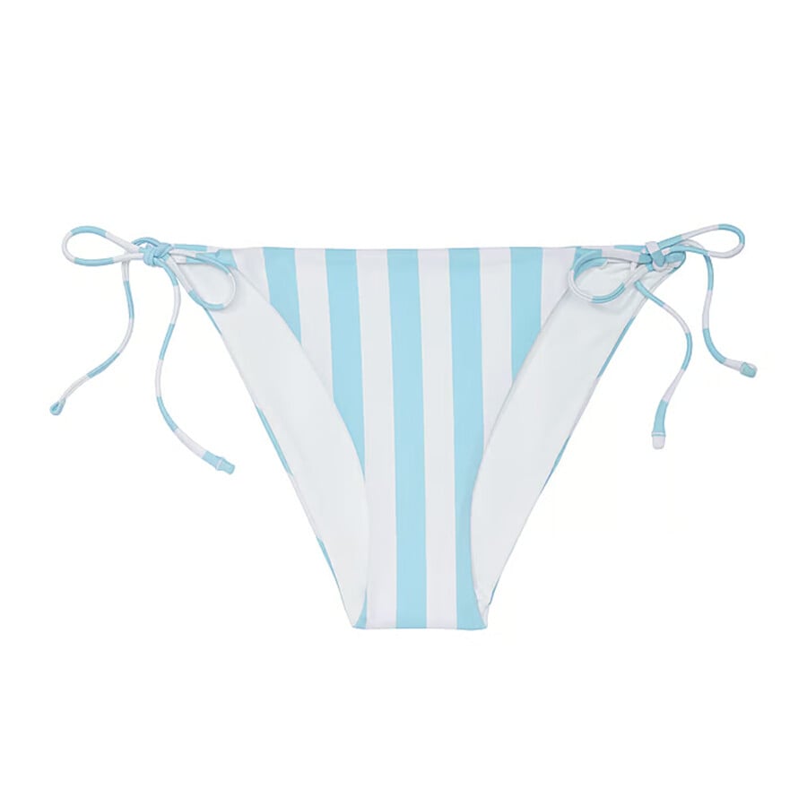 

Плавки бикини Victoria's Secret Swim Mix & Match Cheeky String Classic, белый/голубой