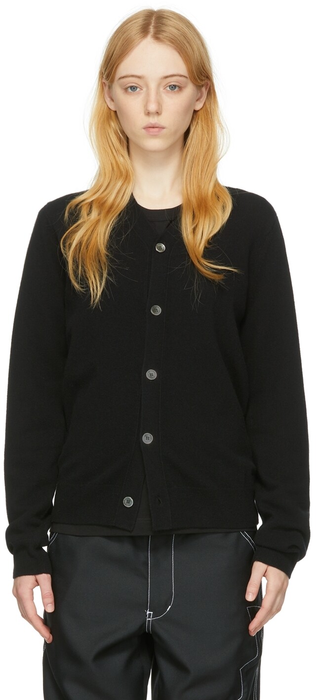 

Черный кардиган из овечьей шерсти Comme des Garçons Shirt