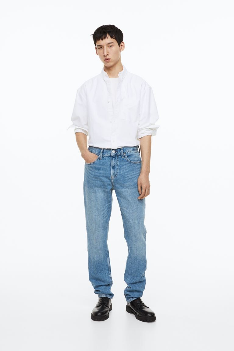 

Узкие джинсы H&M, светло-голубой деним