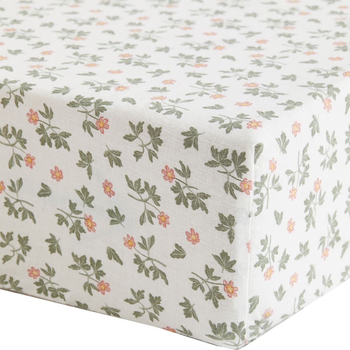 

Простыня на резинке H&M Home Fitted Crib Floral 60х120, белый