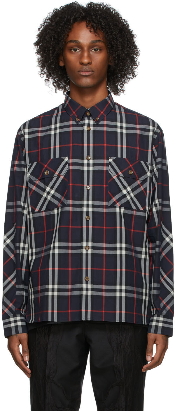 

Темно-сине-красная клетчатая рубашка Coulsdon Burberry
