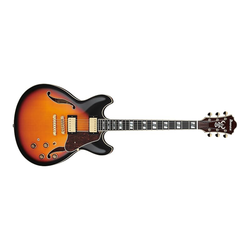 

Гитара Ibanez AS Series AS113 с полым корпусом, гриф из черного дерева, коричневый Sunburst AS113BS