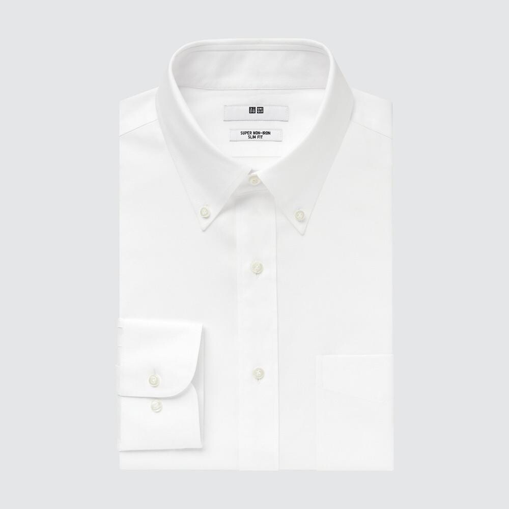 

Облегающая рубашка Uniqlo, белый
