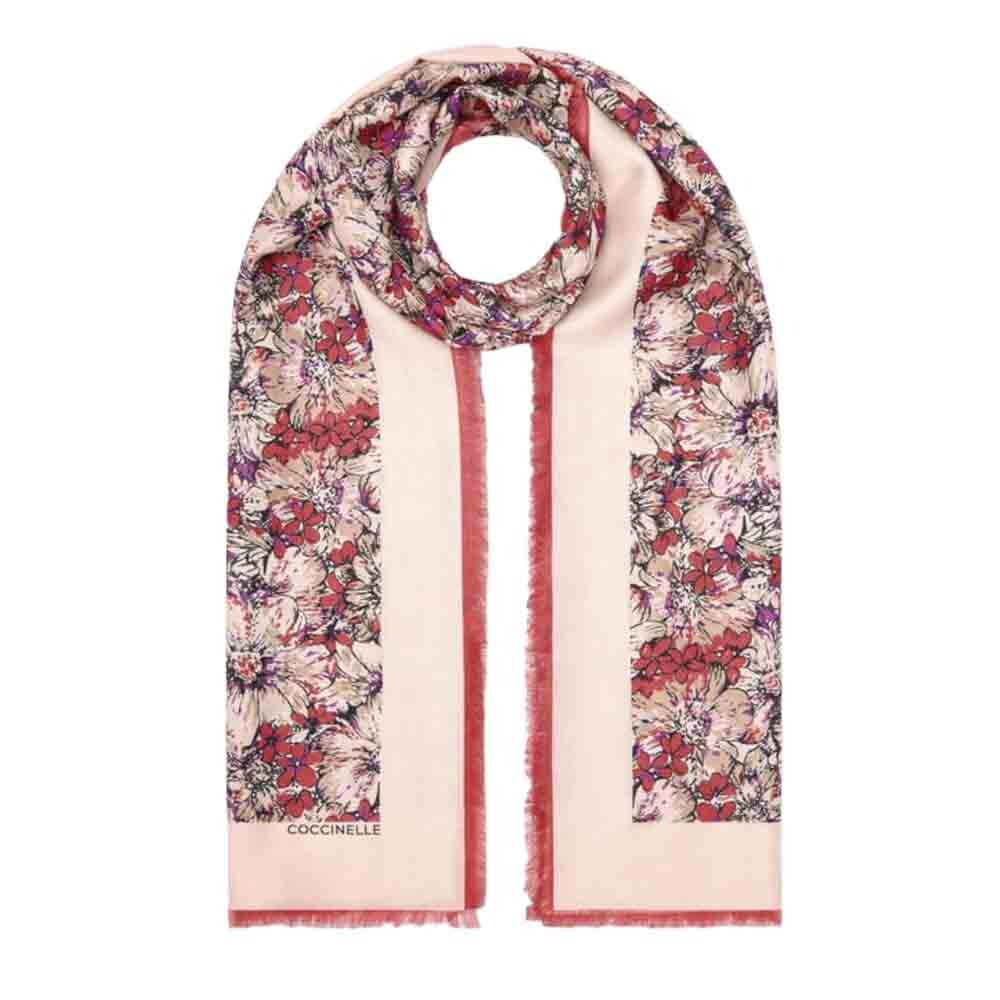 

Шарф Coccinelle Flower print, розовый