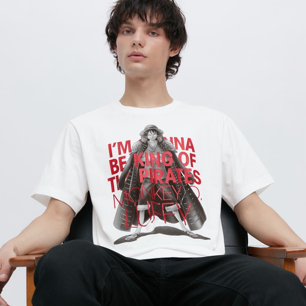 

Футболка с принтом унисекс Uniqlo, белый