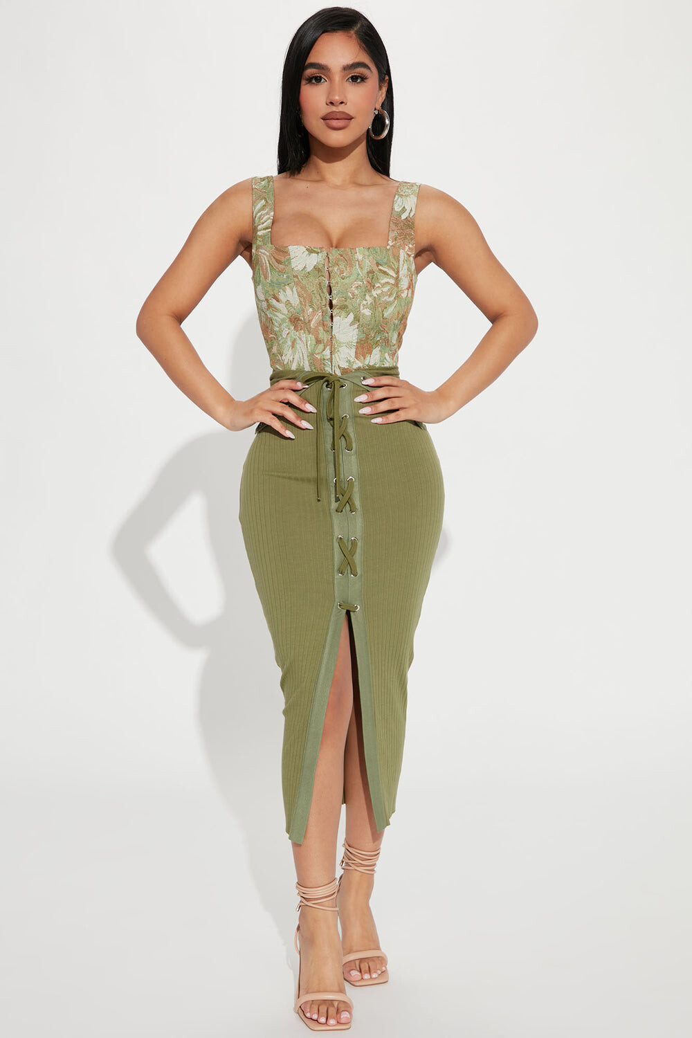 

Юбка Fashion Nova YS1149N, оливковый