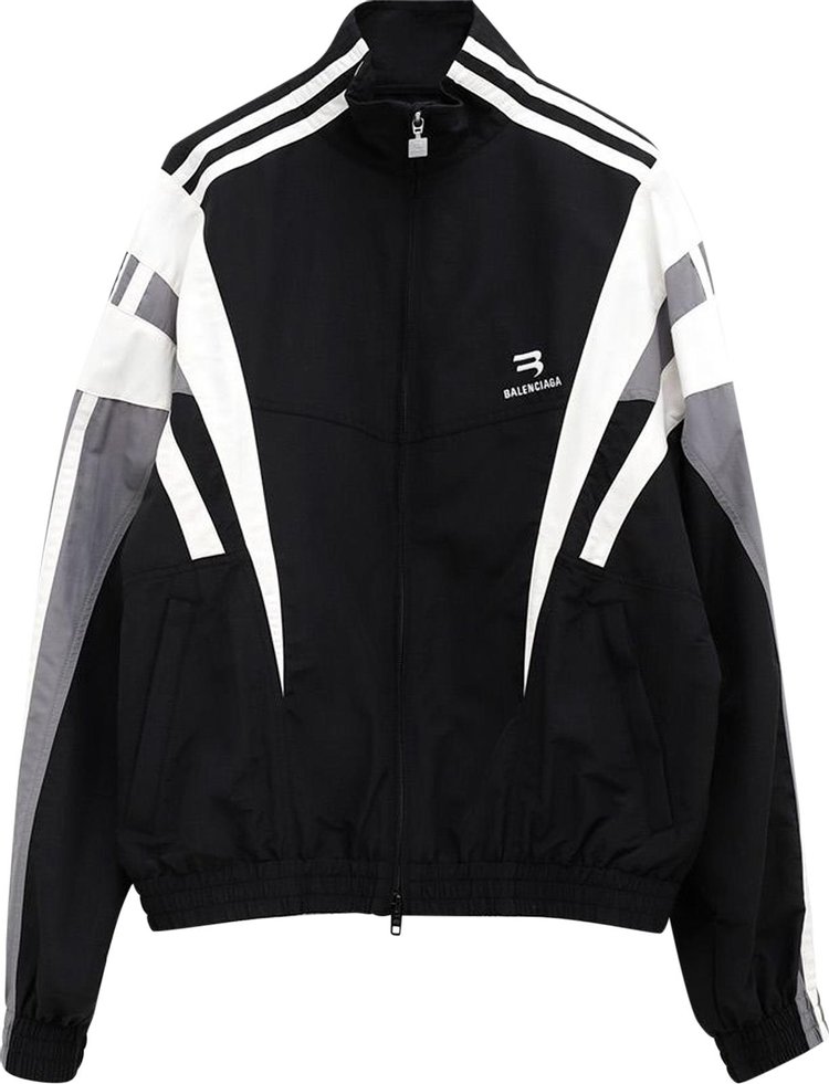 

Куртка Balenciaga Sporty B Tracksuit Jacket 'Black/Grey', черный