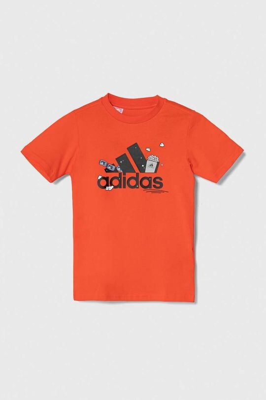 

adidas Детская хлопковая футболка, оранжевый