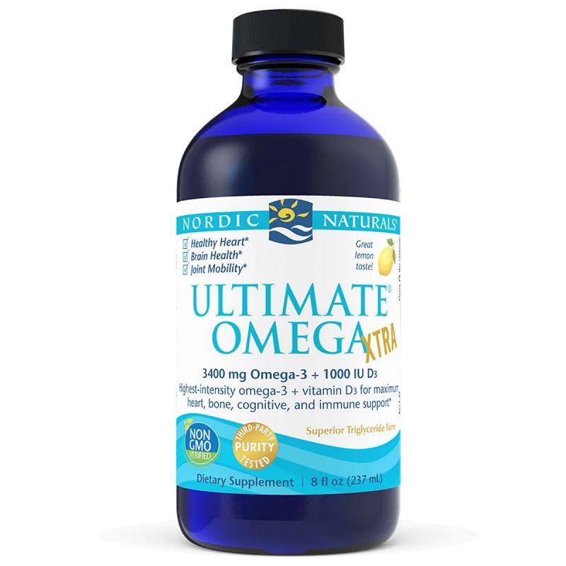 Омега-3 кислоты с витамином D3 Nordic Naturals Ultimate Omega Xtra 3400 mg Lemon, 237 мл
