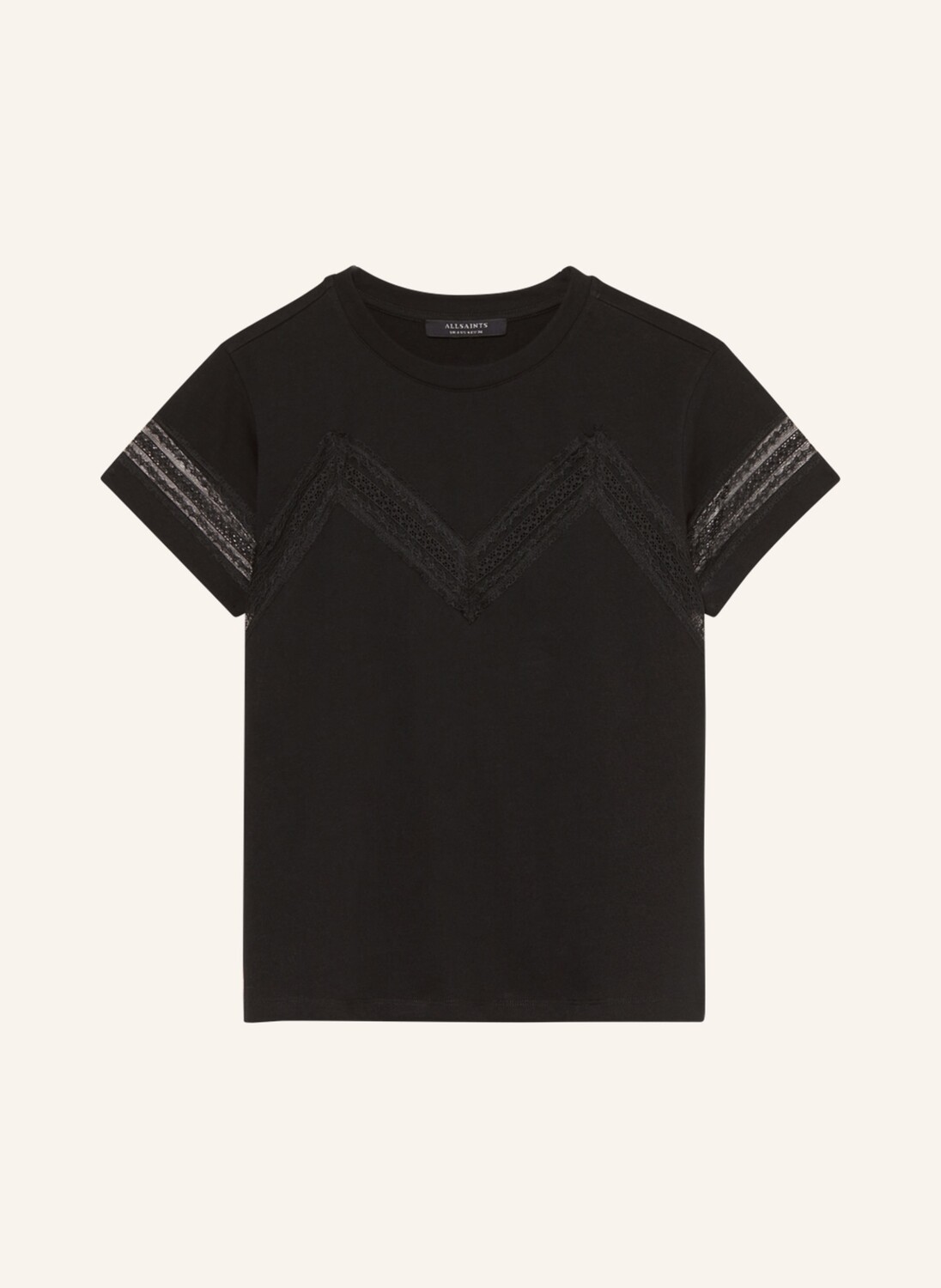 

Футболка ALLSAINTS LINA mit Spitze, черный