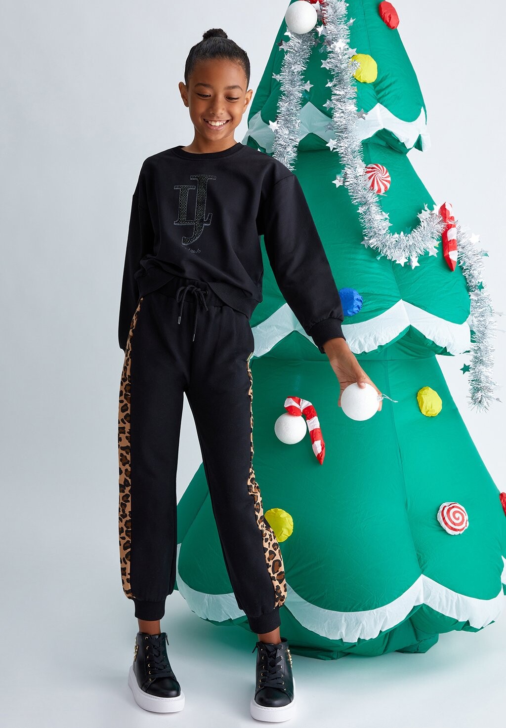 

Толстовка With Logo And Gemstones Liu Jo Kids, черный