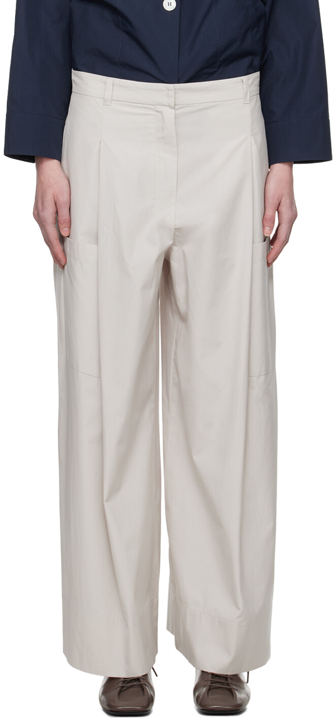

Серые глициновые брюки S Max Mara, Серый, Серые глициновые брюки S Max Mara