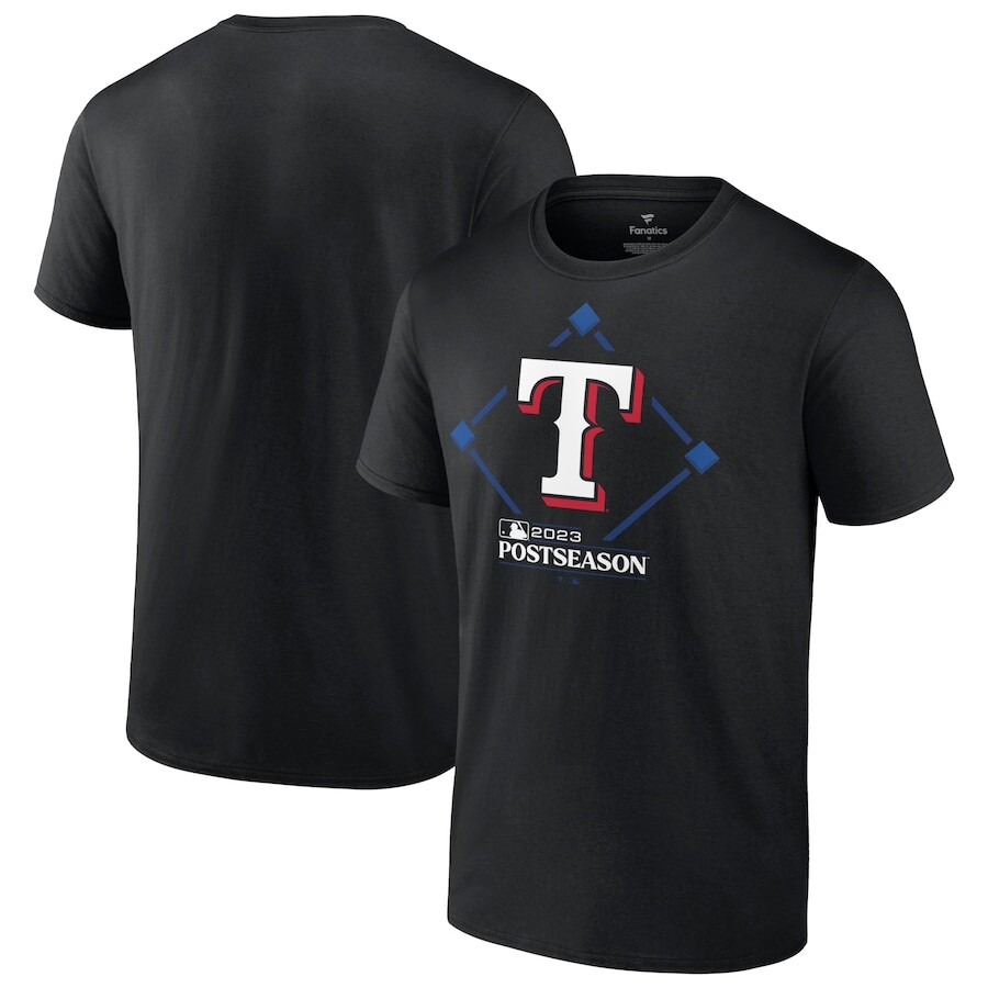 

Футболка с коротким рукавом Fanatics Branded Texas Rangers, черный