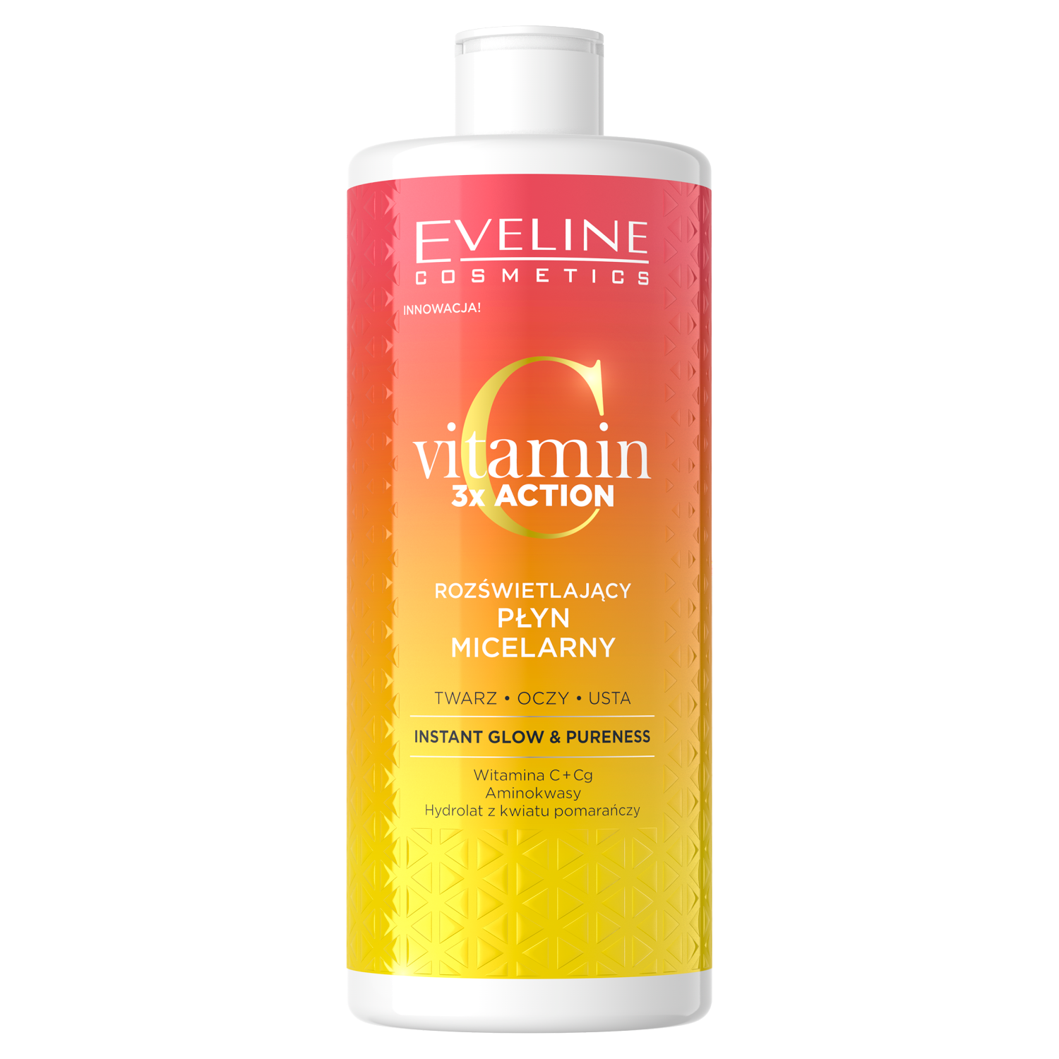 Осветляющая мицеллярная жидкость для лица Eveline Cosmetics Vitamin C, 500 мл