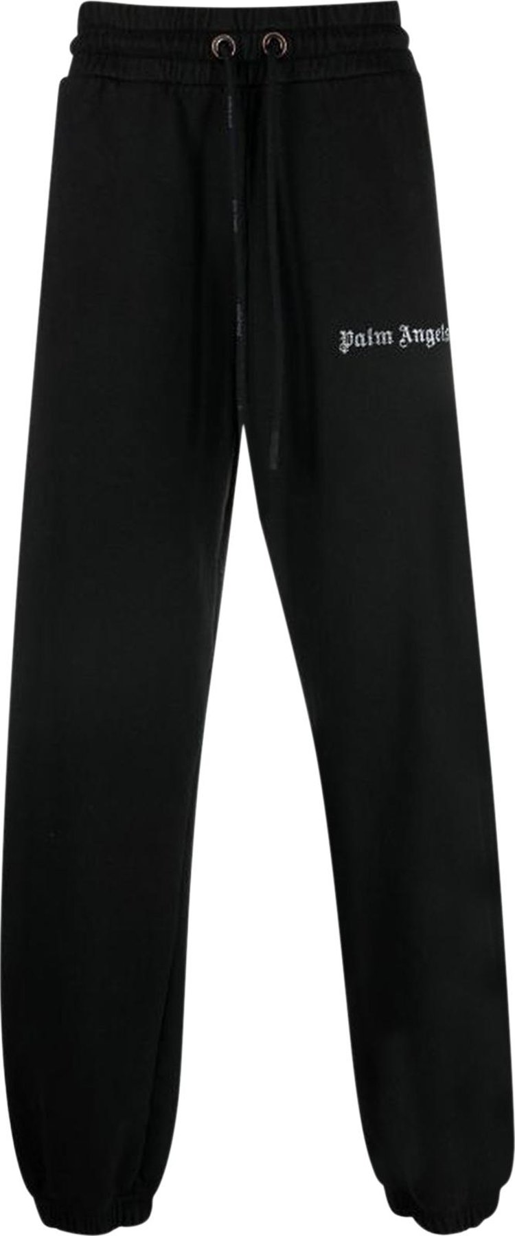 Спортивные брюки Palm Angels PXP Shiny Sweatpants 'Black/Silver', черный - фото