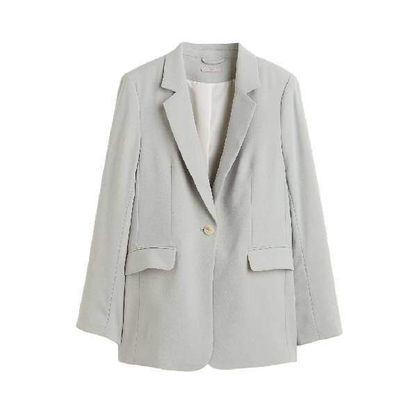 

Пиджак однобортный H&M Single-breasted Jacket, светло-зеленый