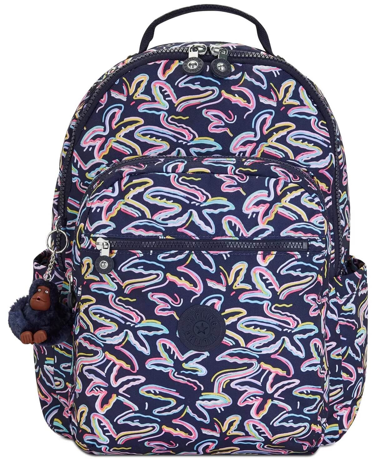 

Рюкзак Kipling Seoul Large 15" Laptop, темно-синий/мультиколор