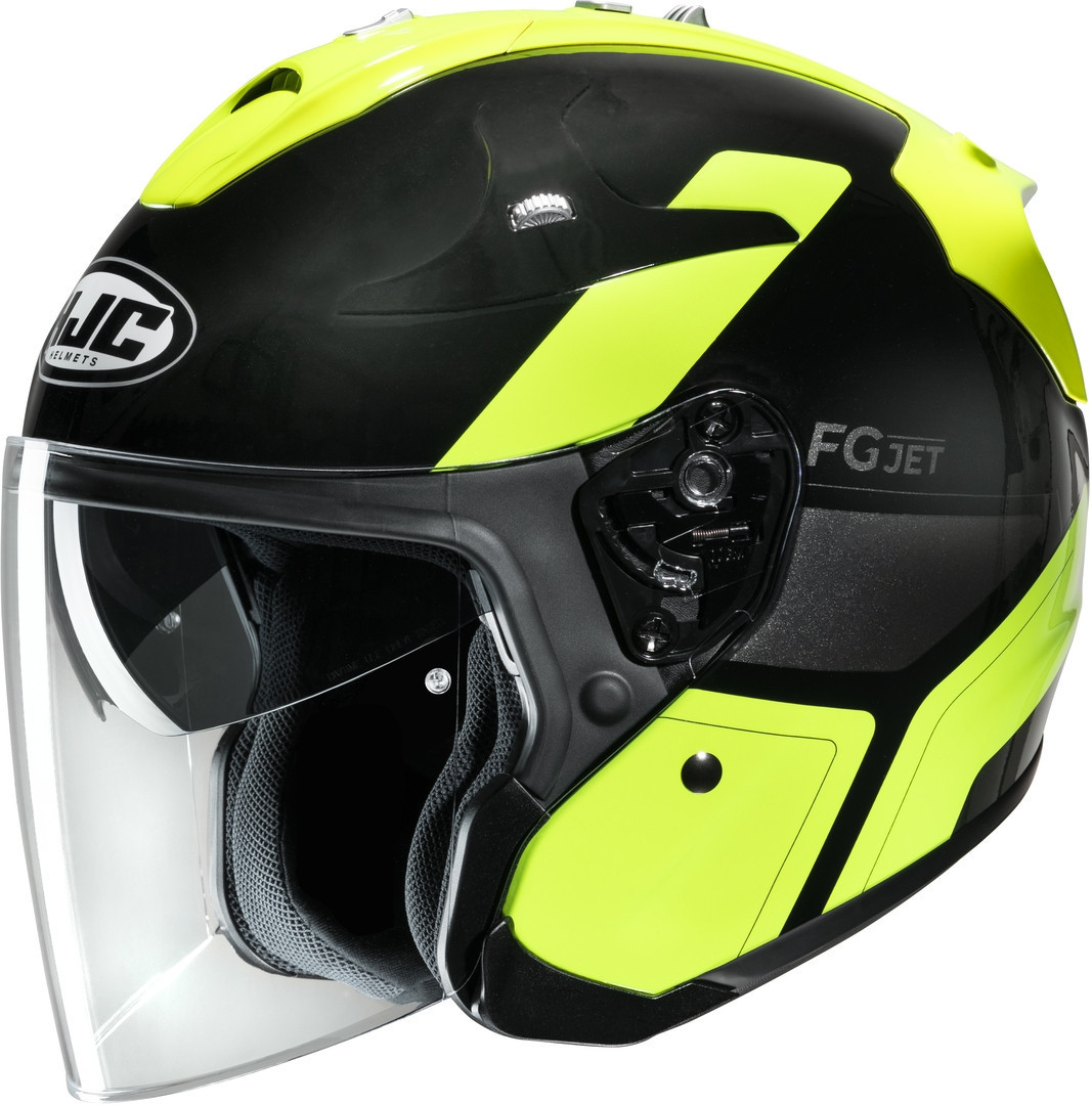 Шлем HJC FG-Jet Epen реактивный, черный/желтый шлем momo minimomo реактивный черный желтый серый