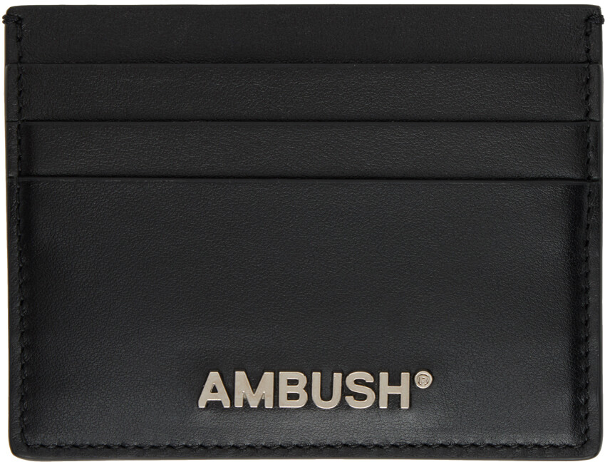 

Черная визитница с логотипом AMBUSH