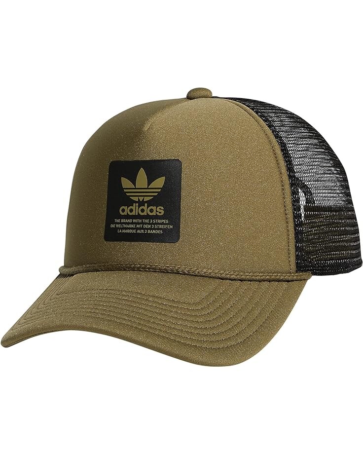 

Кепка adidas Dispatch Trucker 5-Panel High Crown Mesh-Back Adjustable Strapback, цвет Focus Olive Green/Black