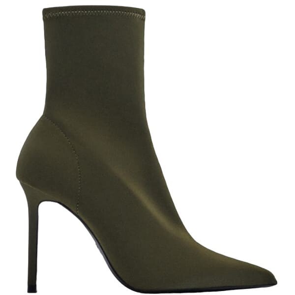 

Ботильоны Zara Fabric High-Heel, хаки