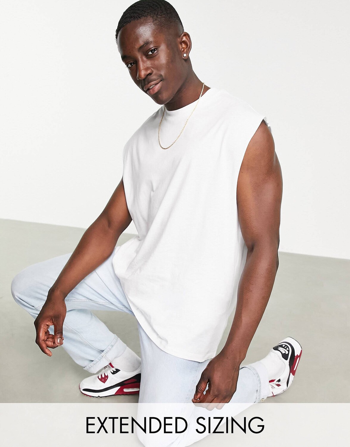 

Белый свободный жилет ASOS DESIGN - WHITE