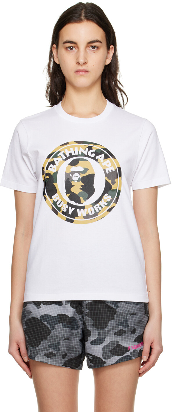 

Белая футболка Busy Works BAPE