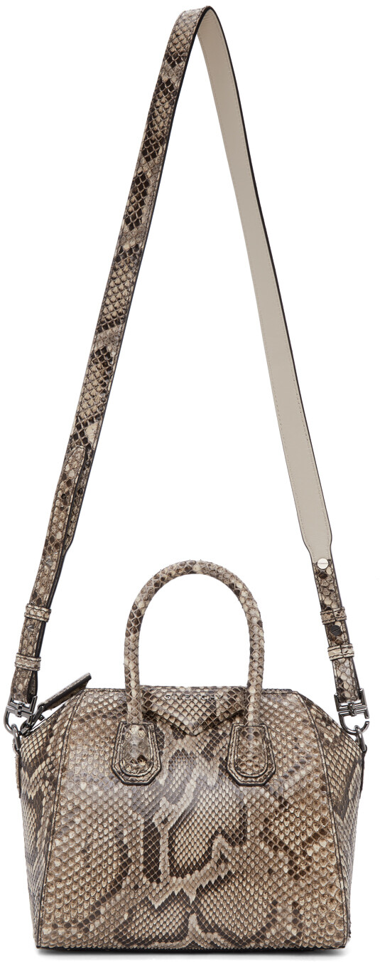 

Коричневая мини-сумка Antigona Python Givenchy