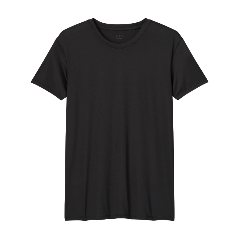 Футболка Uniqlo Airism Crew Neck Short Sleeved, черный - фото