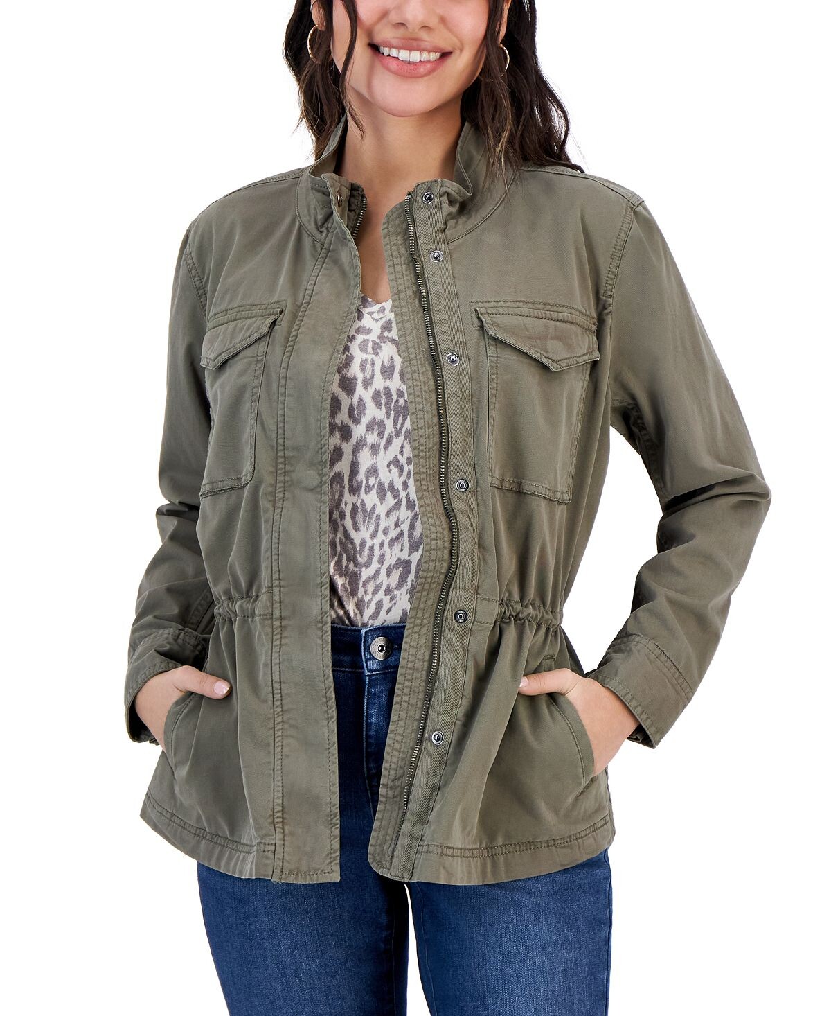 

Маленькая хлопковая куртка utility, созданная для macy's Style & Co, мульти