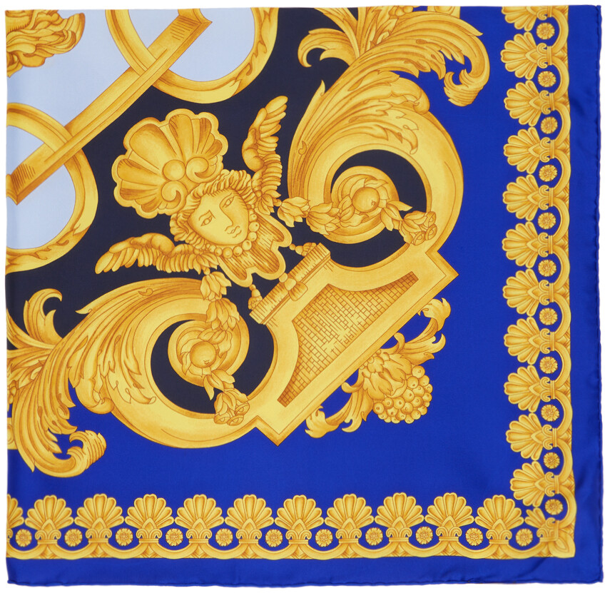 

Синий Шарф Barocco 660 Versace