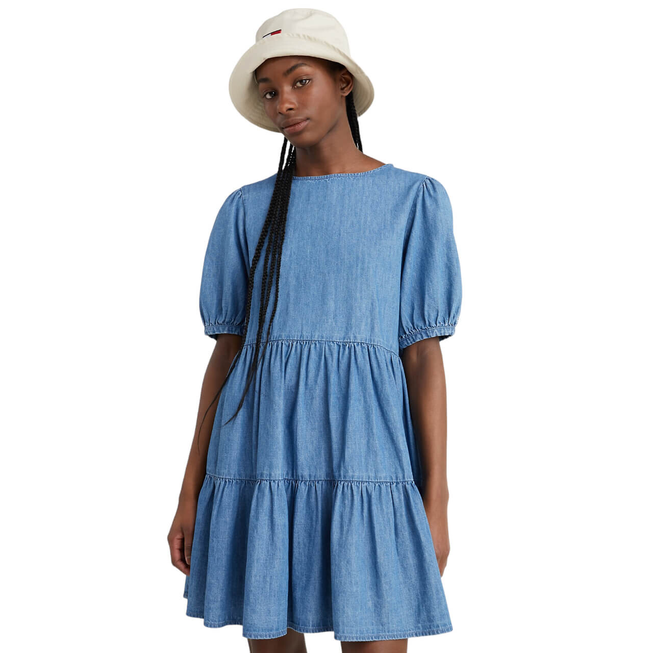 

Платье Tommy Jeans by Tommy Hilfiger Tiered Chambray, голубой