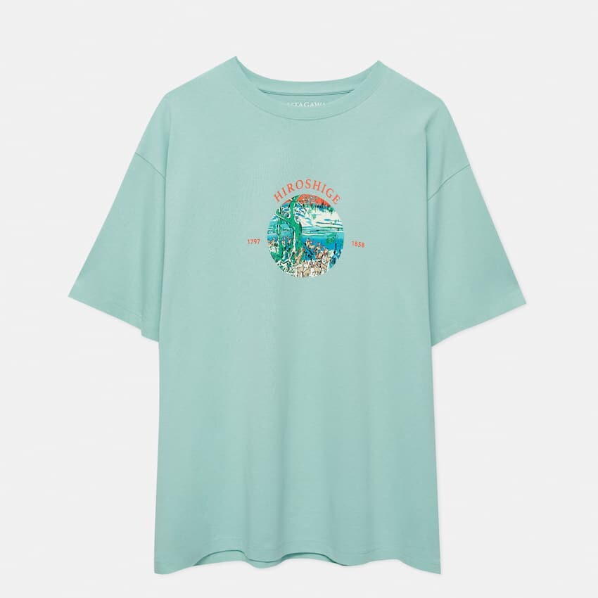 

Футболка Pull&Bear Short Sleeve Hiroshige, голубой, Синий