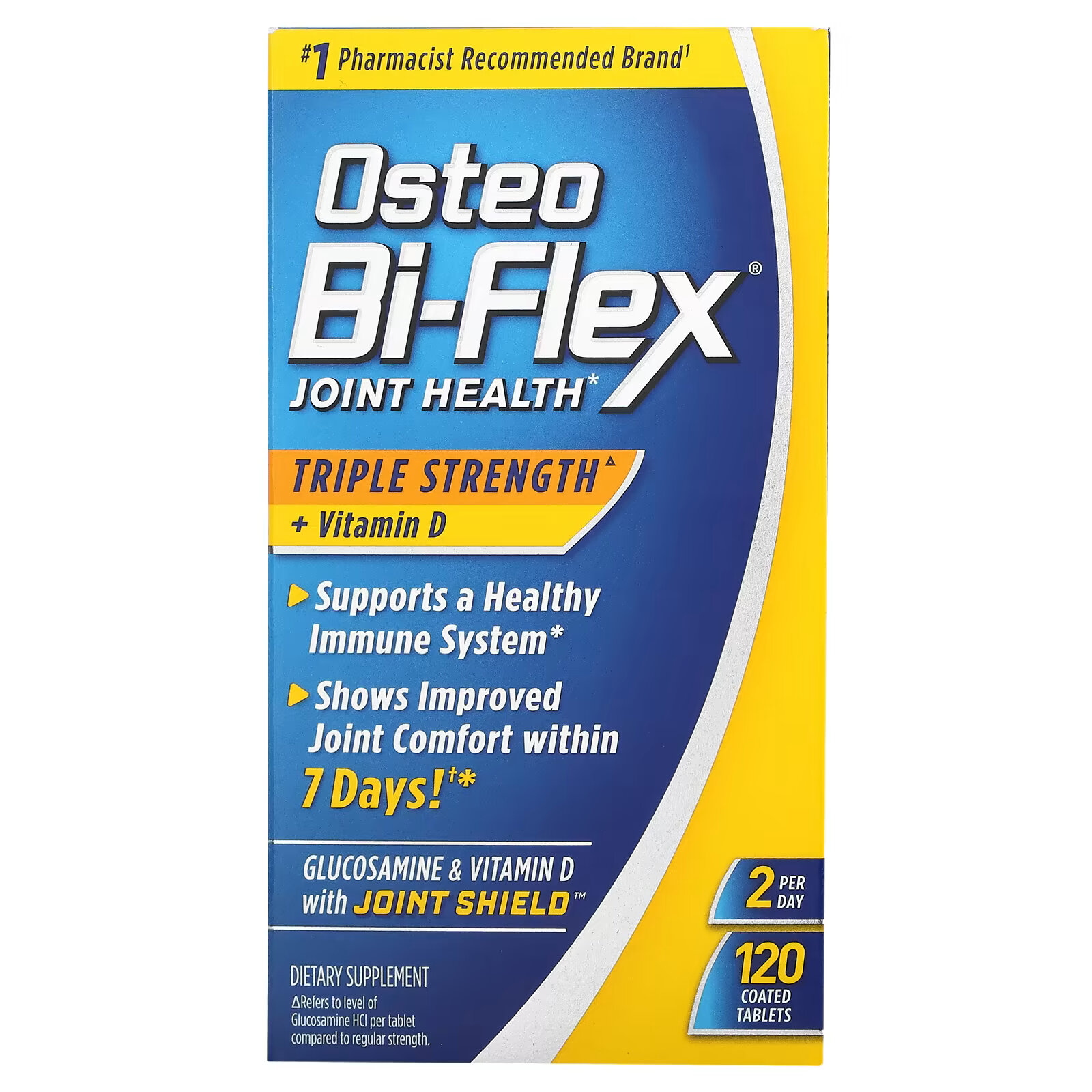 Osteo Bi-Flex, Здоровье суставов, тройная сила + витамин D, 120 таблеток в оболочке osteo bi flex osteo bi flex легкость коллагеновая формула uc ii 28 минитаблеток