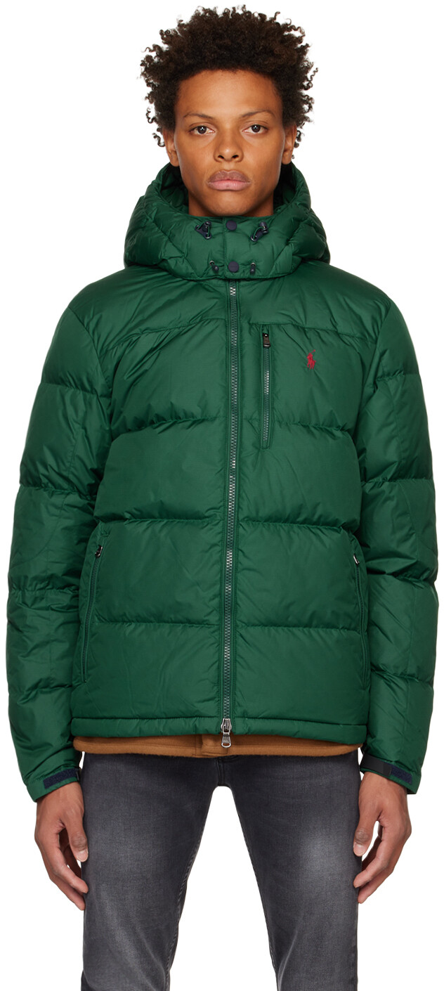 

Зеленый водоотталкивающий пуховик Polo Ralph Lauren