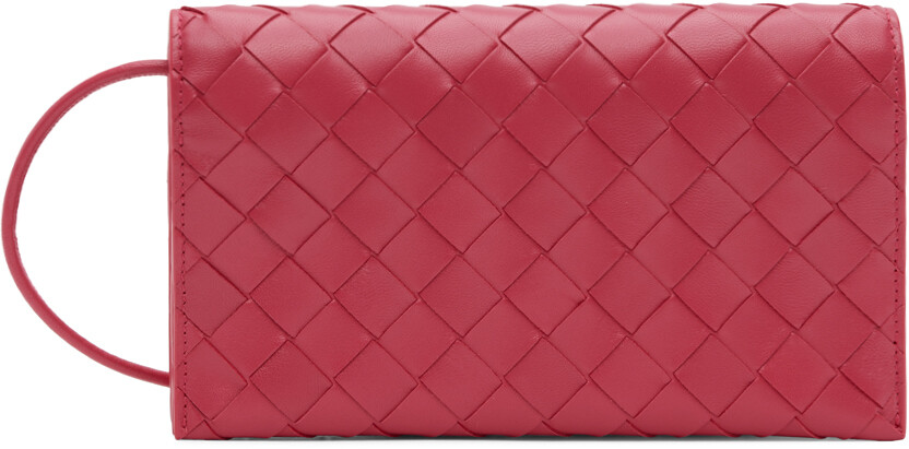 

Розовый кошелек на ремешке Bottega Veneta