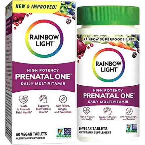 Мультивитамины для беременных Rainbow Light Hight Potency Prenatal One Multivitamin, 60 капсул rainbow light мультивитамины для послеродового периода 120 капсул