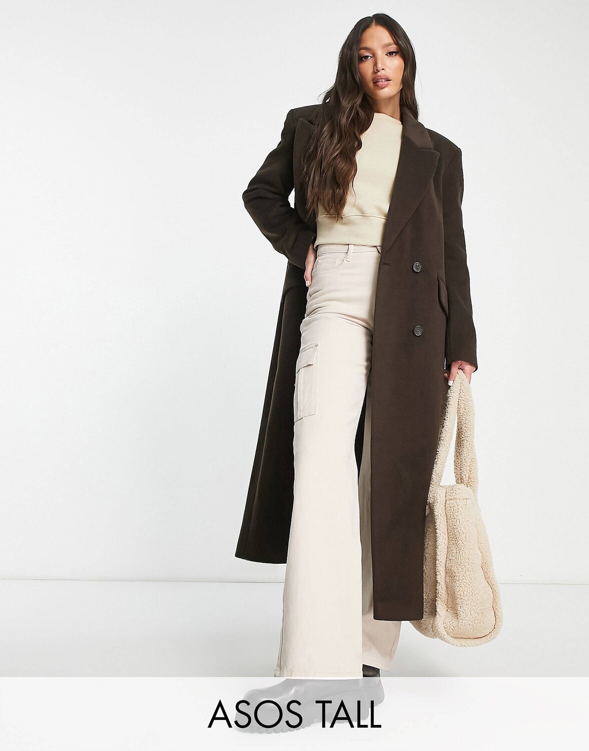 

Шоколадное пальто для пап ASOS DESIGN Tall