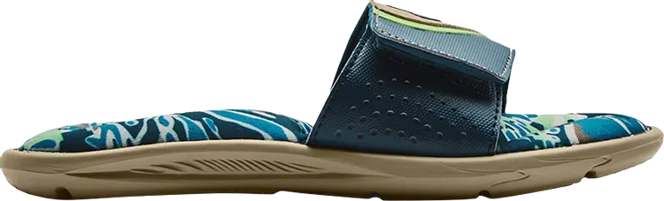 

Сандалии Under Armour Ignite 6 Graphic Footbed Slide GS Khaki Base Deep Sea, синий