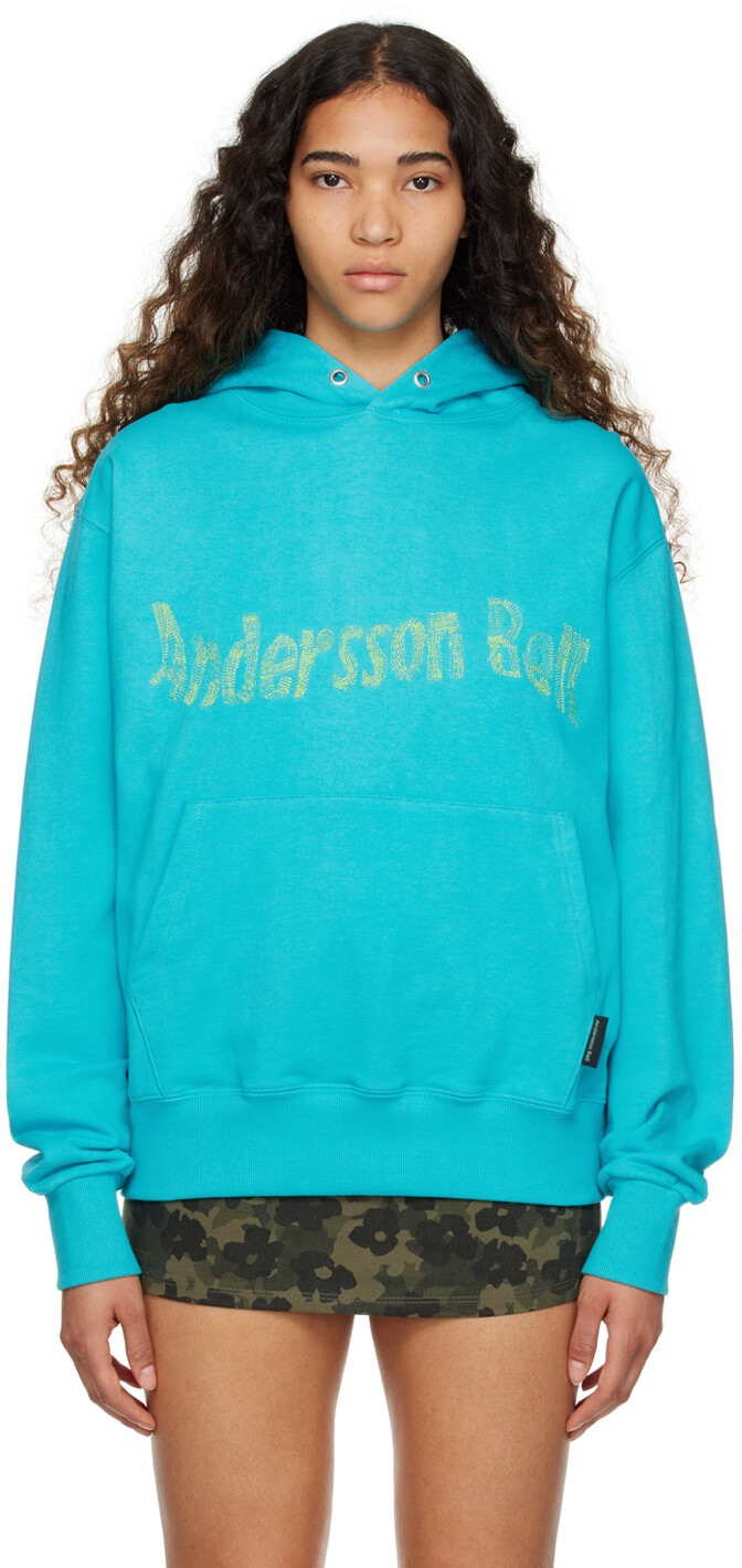 

Синий худи с вышивкой Andersson Bell