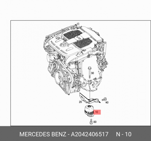 Опора двигателя MERCEDES-BENZ A204 240 65 17 engine mount set left