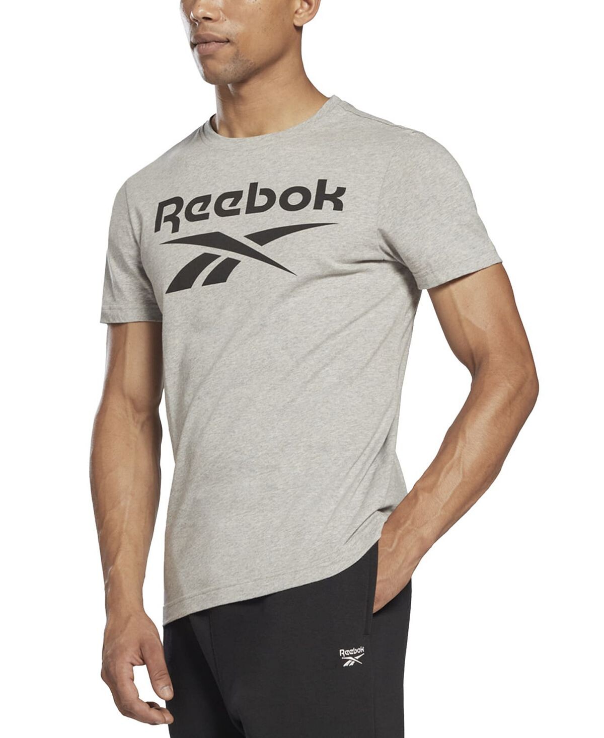 

Футболка Reebok Slim Fit Identity, серый/черный