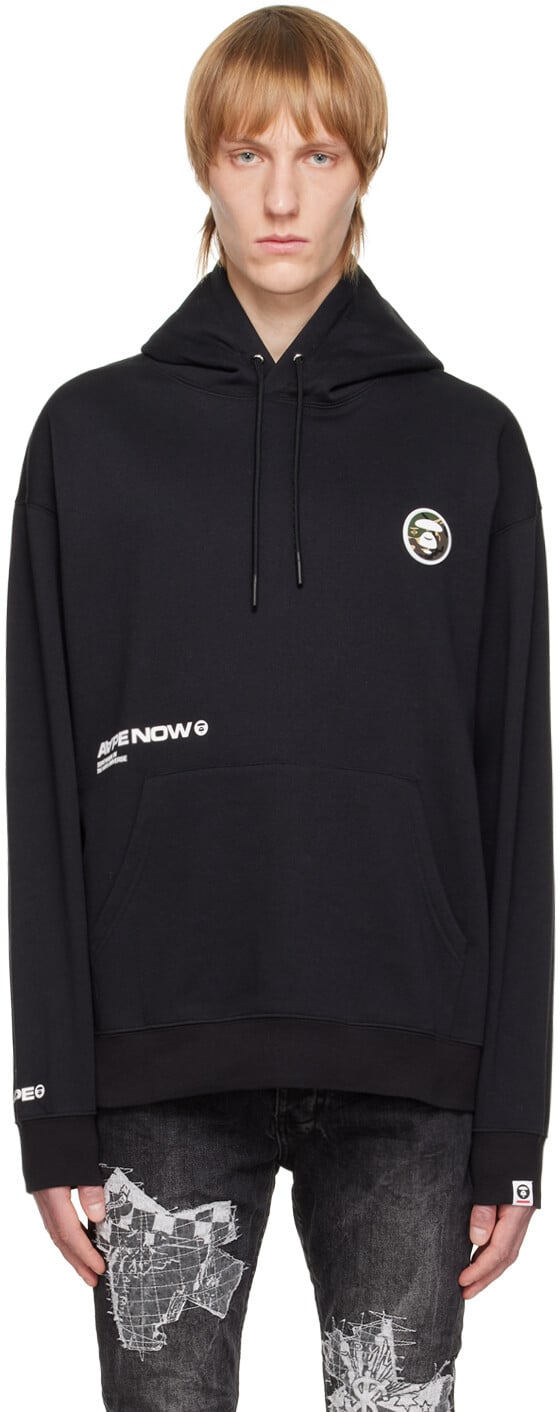 

Серый худи с нашивками AAPE by A Bathing Ape