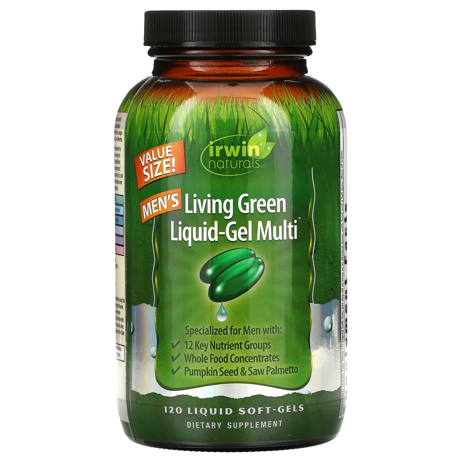 Irwin Naturals Men's Living Green Liquid-Gel Multi, 120 гелевых капсул пищевая добавка irwin naturals women s living green liquid gel multi