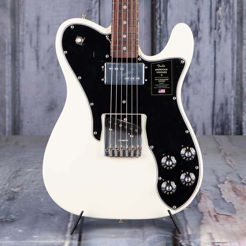 Fender American Vintage II 1977 Telecaster Custom, олимпийский белый Fender American II Telecaster Custom, fender telecaster american hot rod compensated chrome telecaster hardware set с тюнерами 0091114049